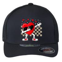 Dabbing Heart ValentineS Day Dab Dance Groovy Girl Flexfit Unipanel Trucker Cap