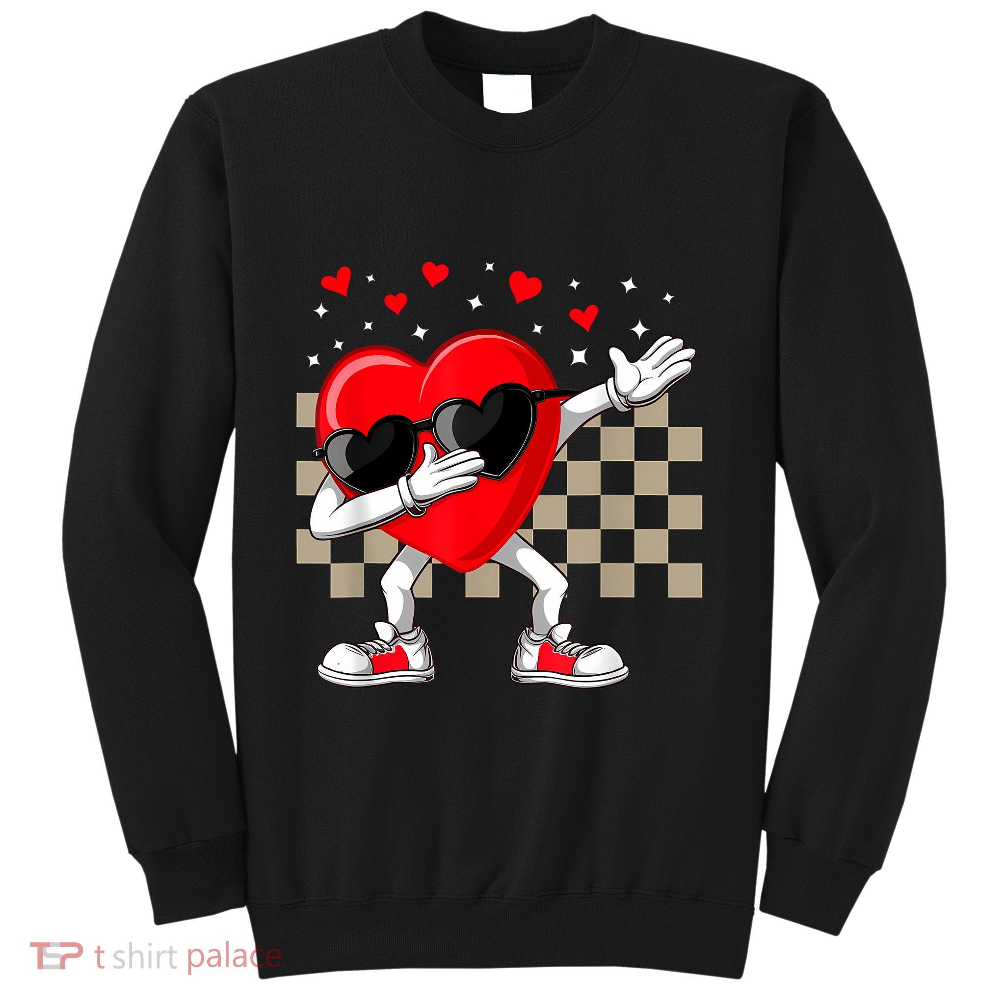 Dabbing Heart ValentineS Day Dab Dance Groovy Girl Sweatshirt