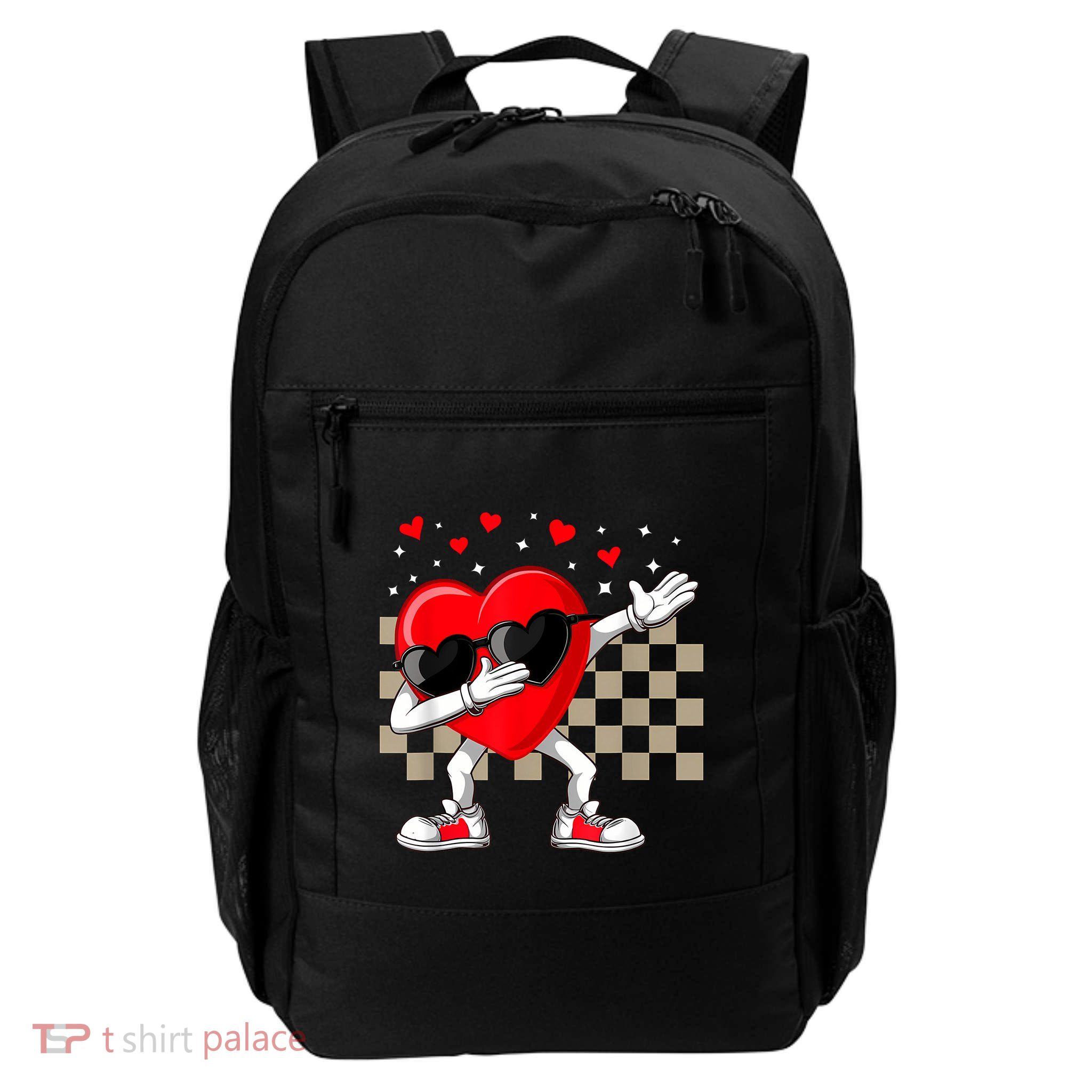 Dabbing Heart ValentineS Day Dab Dance Groovy Girl Backpack