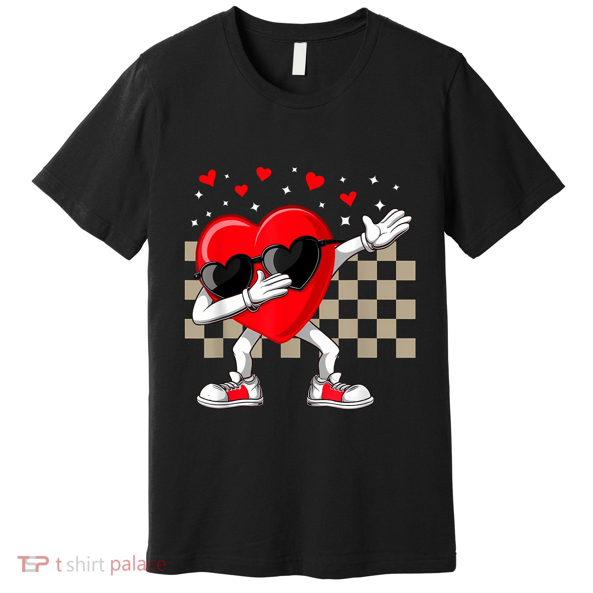 Dabbing Heart ValentineS Day Dab Dance Groovy Girl Premium T-Shirt