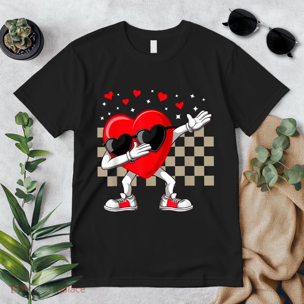 Dabbing Heart ValentineS Day Dab Dance Groovy Girl Premium T-Shirt
