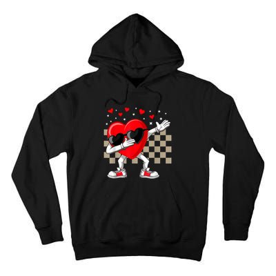 Dabbing Heart ValentineS Day Dab Dance Groovy Girl Tall Hoodie