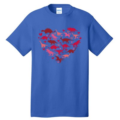 Dinosaur Heart Valentine Lovesaurus Love Valentines Day Gift Tall T-Shirt