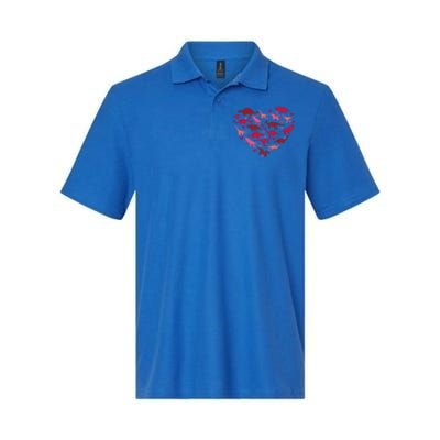 Dinosaur Heart Valentine Lovesaurus Love Valentines Day Gift Softstyle Adult Sport Polo