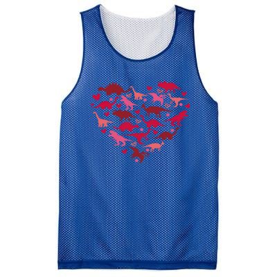 Dinosaur Heart Valentine Lovesaurus Love Valentines Day Gift Mesh Reversible Basketball Jersey Tank