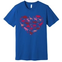 Dinosaur Heart Valentine Lovesaurus Love Valentines Day Gift Premium T-Shirt