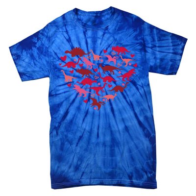 Dinosaur Heart Valentine Lovesaurus Love Valentines Day Gift Tie-Dye T-Shirt