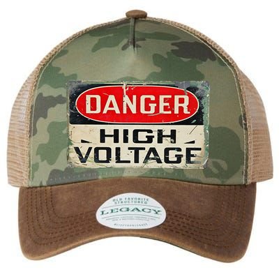 Danger High Voltage Old Rusted Danger Sign Legacy Tie Dye Trucker Hat