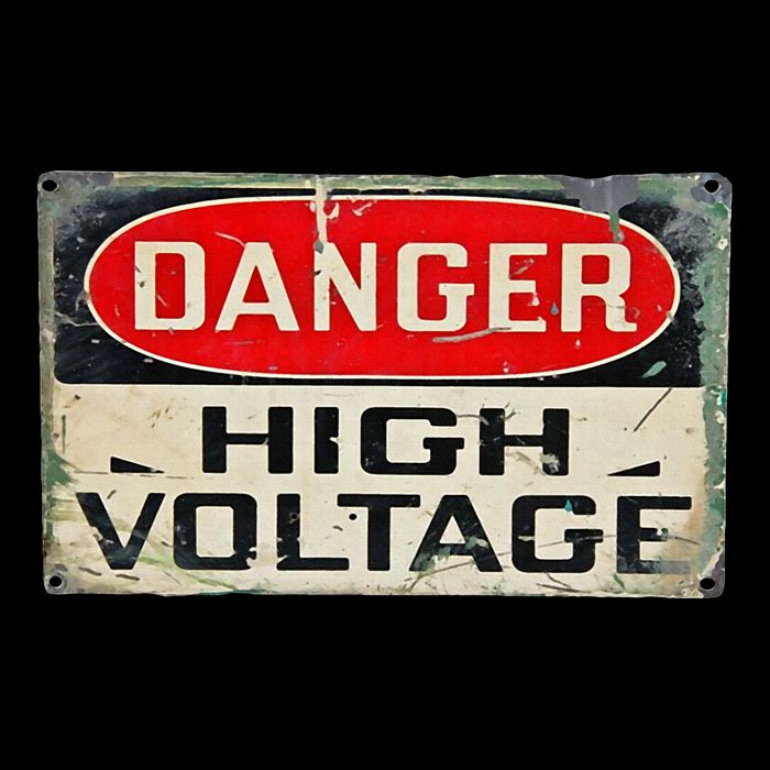 Danger High Voltage Old Rusted Danger Sign Backpack