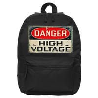 Danger High Voltage Old Rusted Danger Sign 16 in Basic Backpack