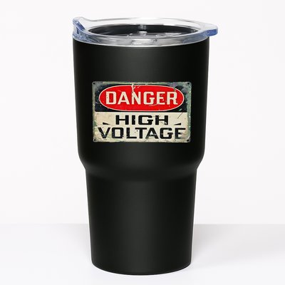 Danger High Voltage Old Rusted Danger Sign Tumbler