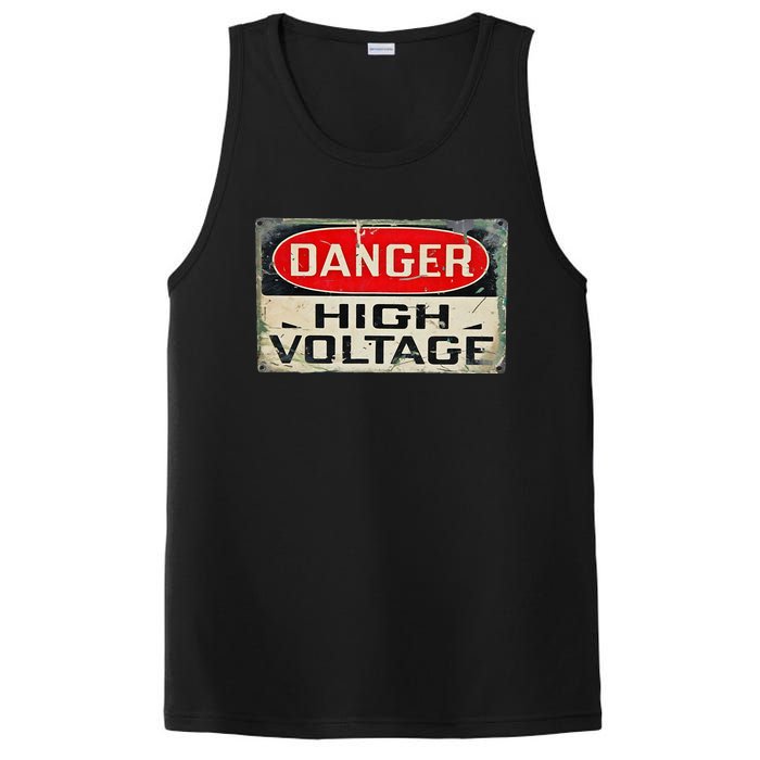 Danger High Voltage Old Rusted Danger Sign PosiCharge Competitor Tank