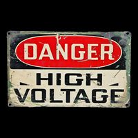 Danger High Voltage Old Rusted Danger Sign Visor