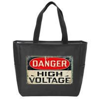 Danger High Voltage Old Rusted Danger Sign Zip Tote Bag