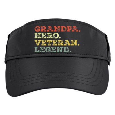 Dad Hero Veteran Legend Design For Grandpa Veteran Adult Drive Performance Visor