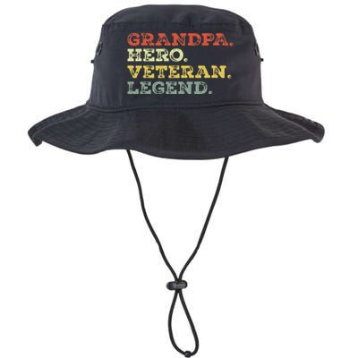 Dad Hero Veteran Legend Design For Grandpa Veteran Legacy Cool Fit Booney Bucket Hat