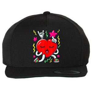 Dancing Heart Valentines Day Love Dab Dance Gift Wool Snapback Cap