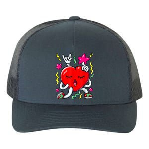 Dancing Heart Valentines Day Love Dab Dance Gift Yupoong Adult 5-Panel Trucker Hat