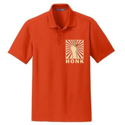 Duck Honk Vintage Dry Zone Grid Polo