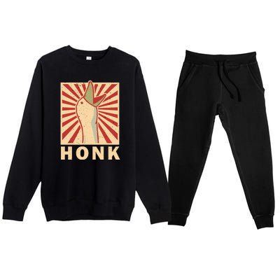 Duck Honk Vintage Premium Crewneck Sweatsuit Set