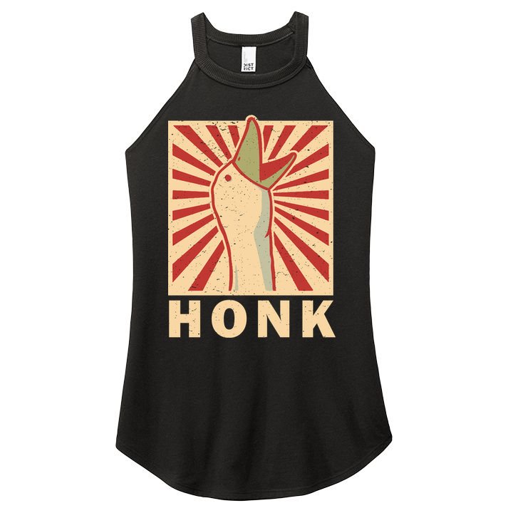 Duck Honk Vintage Women's Perfect Tri Rocker Tank