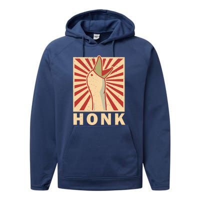 Duck Honk Vintage Performance Fleece Hoodie