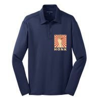 Duck Honk Vintage Silk Touch Performance Long Sleeve Polo