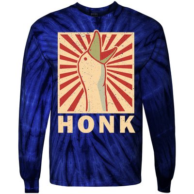 Duck Honk Vintage Tie-Dye Long Sleeve Shirt
