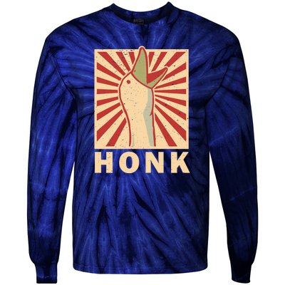 Duck Honk Vintage Tie-Dye Long Sleeve Shirt