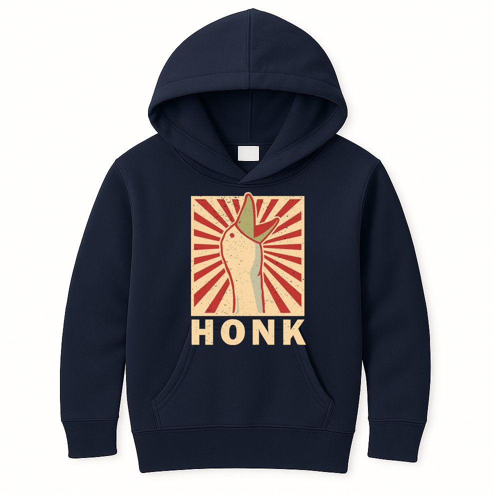 Duck Honk Vintage Kids Hoodie