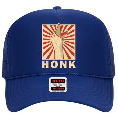 Duck Honk Vintage High Crown Mesh Back Trucker Hat