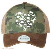 Dinosaur Heart Valentines Day Legacy Tie Dye Trucker Hat
