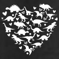 Dinosaur Heart Valentines Day 25L Jumbo Tote
