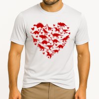 Dinosaur Heart Valentines Day Cooling Performance Crew T-Shirt