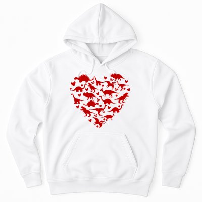 Dinosaur Heart Valentines Day Hoodie
