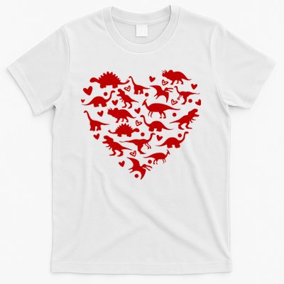 Dinosaur Heart Valentines Day T-Shirt