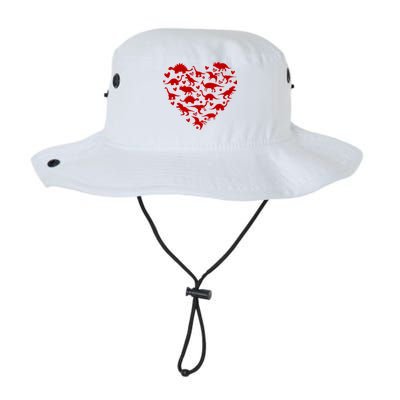 Dinosaur Heart Valentines Day Bucket Hat