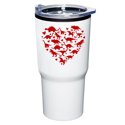 Dinosaur Heart Valentines Day Tumbler
