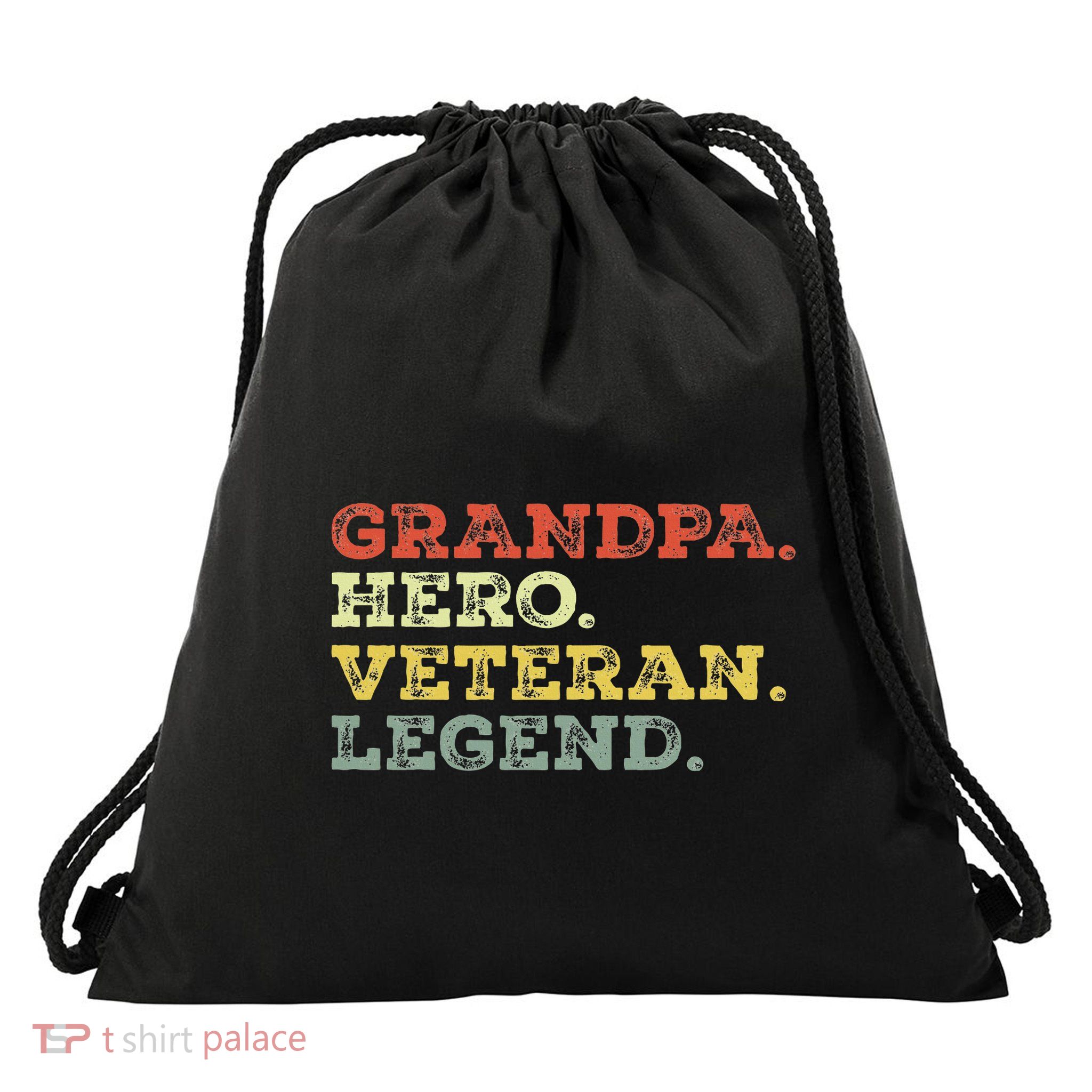 Dad Hero Veteran Legend Design For Grandpa Veteran Drawstring Bag