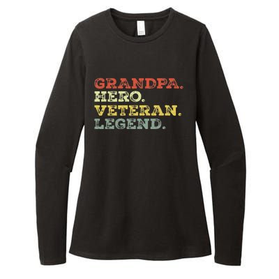 Dad Hero Veteran Legend Design For Grandpa Veteran Womens CVC Long Sleeve Shirt