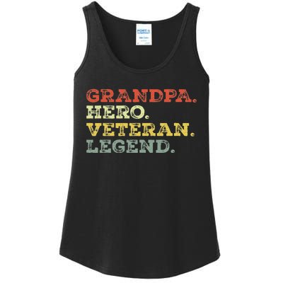 Dad Hero Veteran Legend Design For Grandpa Veteran Ladies Essential Tank