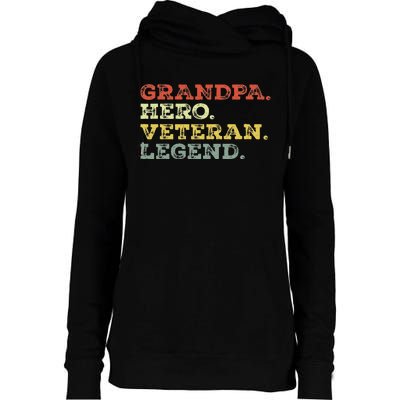 Dad Hero Veteran Legend Design For Grandpa Veteran Womens Funnel Neck Pullover Hood