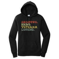 Dad Hero Veteran Legend Design For Grandpa Veteran Women's Pullover Hoodie