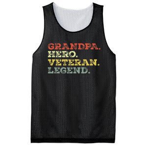 Dad Hero Veteran Legend Design For Grandpa Veteran Mesh Reversible Basketball Jersey Tank