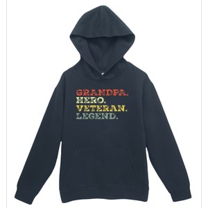 Dad Hero Veteran Legend Design For Grandpa Veteran Urban Pullover Hoodie