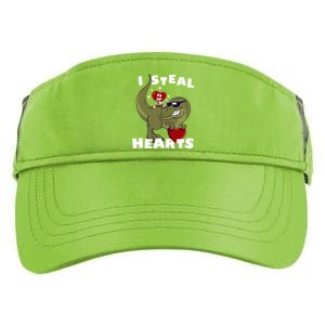 Dinosaur Heart Valentines Day Gift Adult Drive Performance Visor