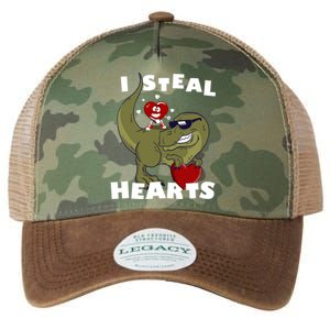 Dinosaur Heart Valentines Day Gift Legacy Tie Dye Trucker Hat