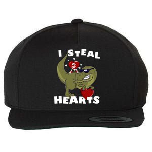 Dinosaur Heart Valentines Day Gift Wool Snapback Cap