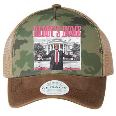 Daddys Home Vote Donald Trump 2024 Election Legacy Tie Dye Trucker Hat