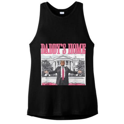 Daddys Home Vote Donald Trump 2024 Election Ladies PosiCharge Tri-Blend Wicking Tank